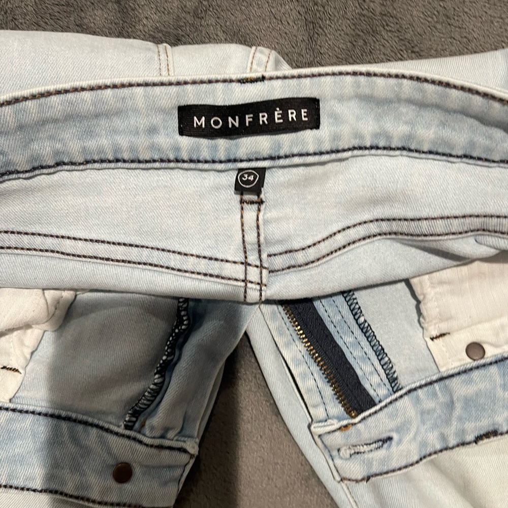 Monfrère Light Blue Men's Straight Jeans 34 X 30